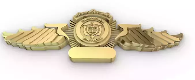 Placa de Policia Nacional De Colombia 3D print model