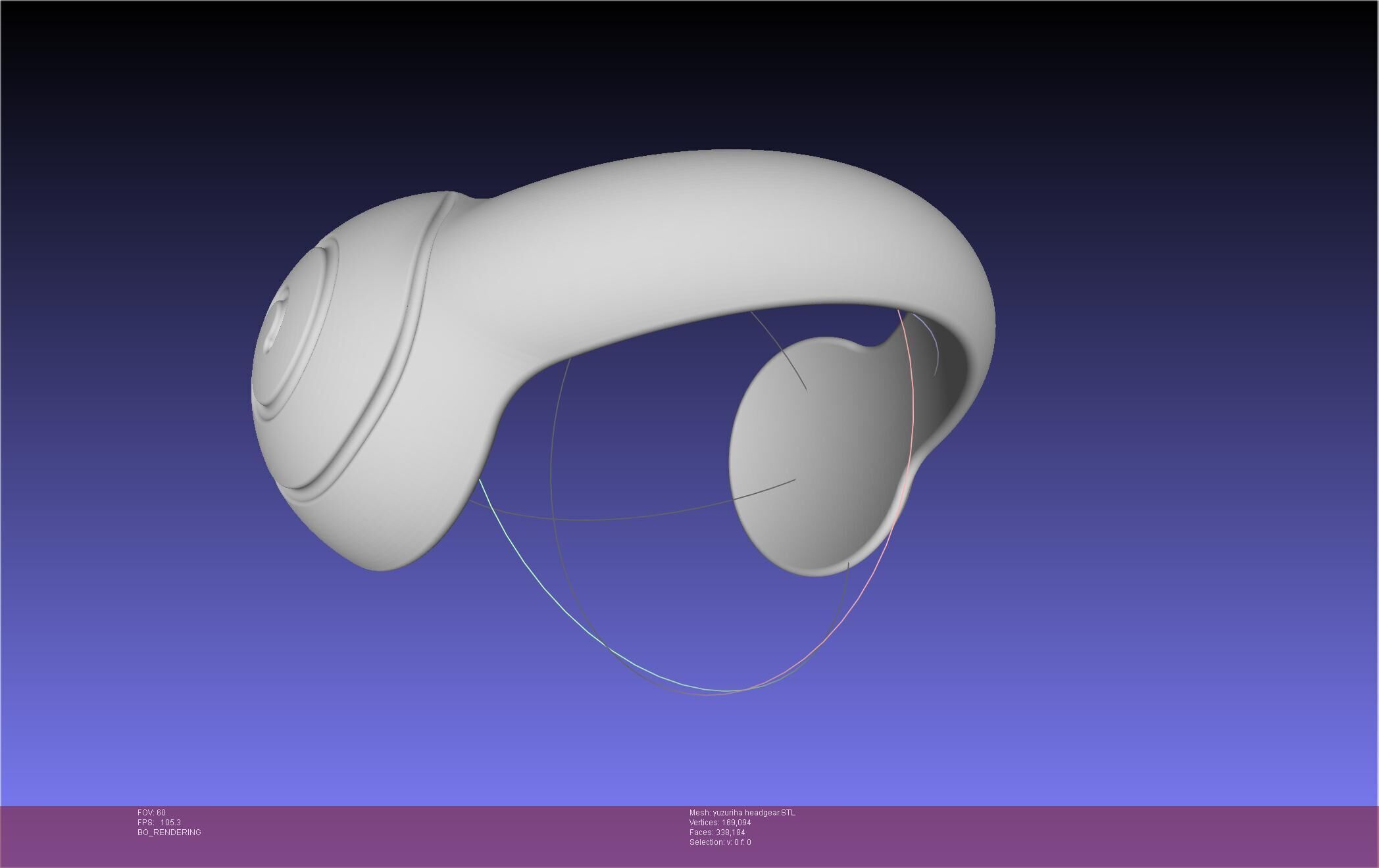 Dr Stone Yuzuriha Headgear 3D print model_44