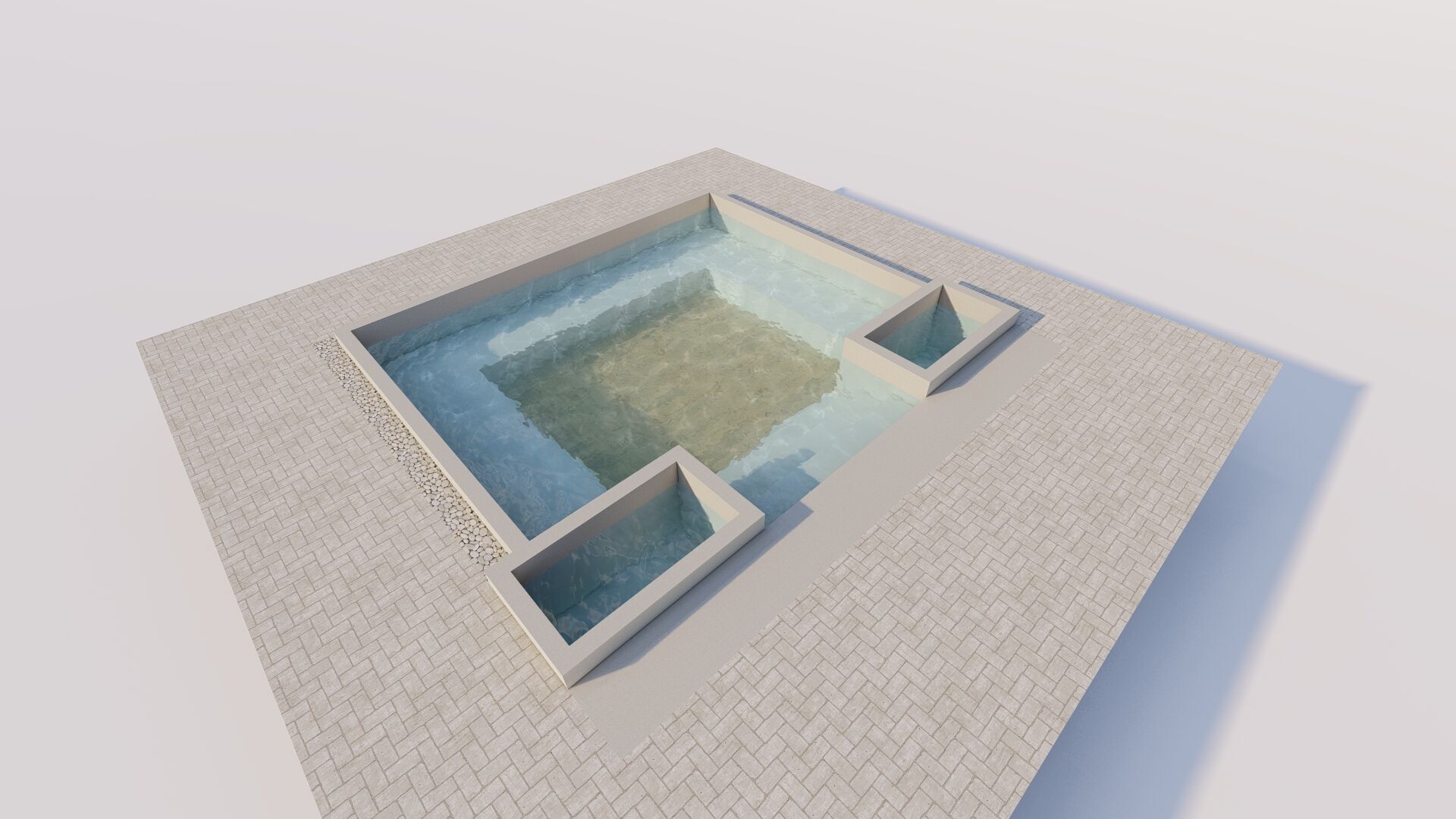 Swimming pool 3D model animated rigged | CGTrader