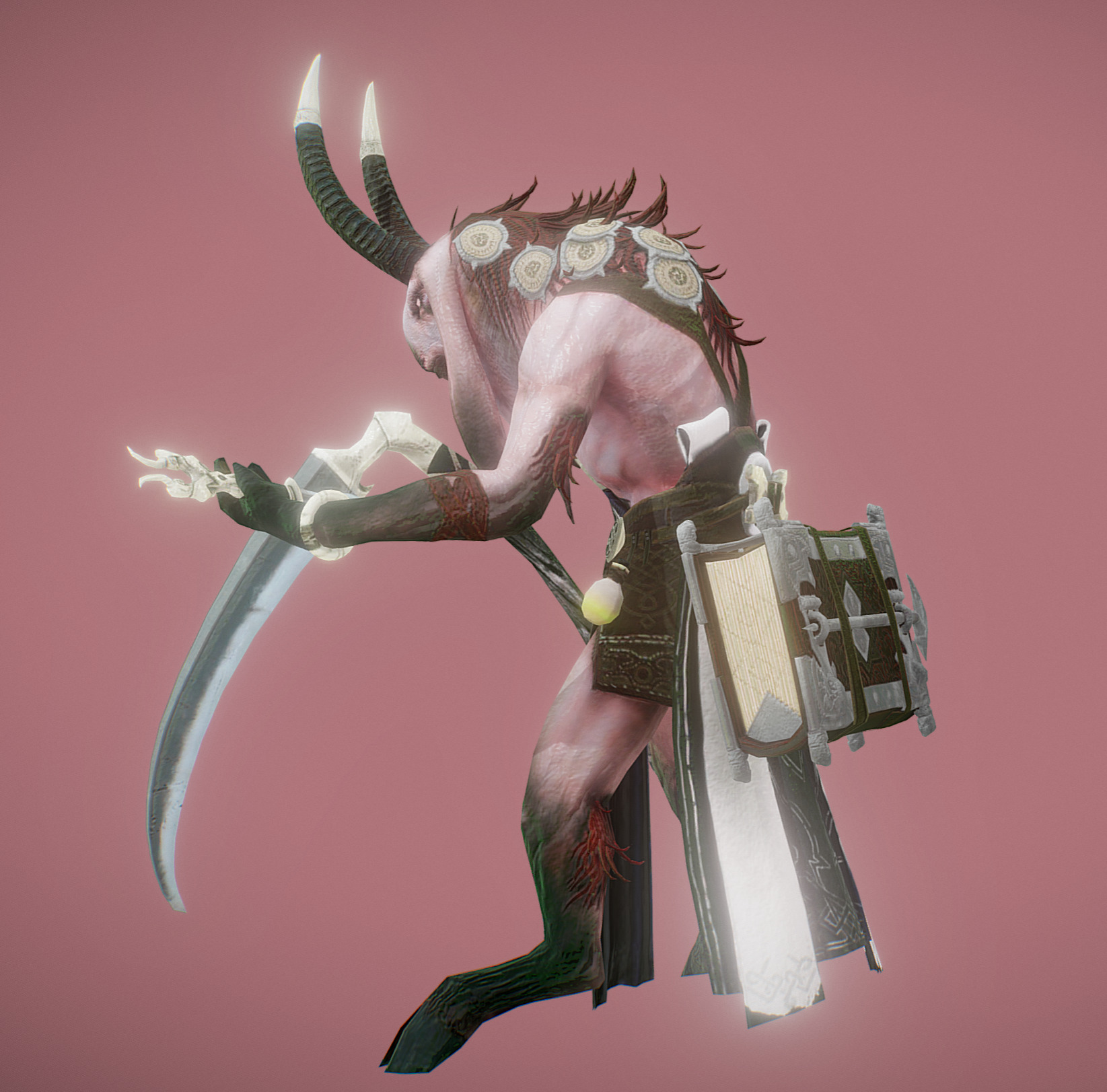 Goat Reaper  Low-poly 3D model_2