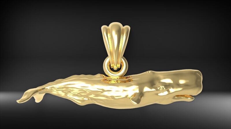Whale Pendant 3D print model_14