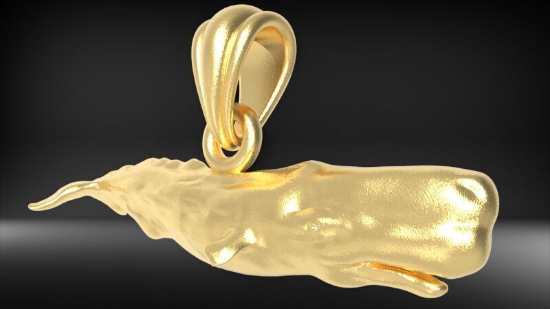 Whale Pendant 3D print model_15