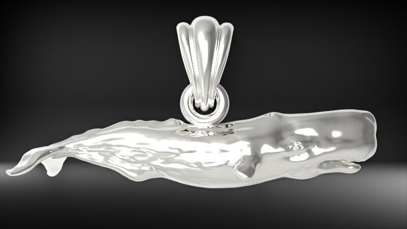Whale Pendant 3D print model_2