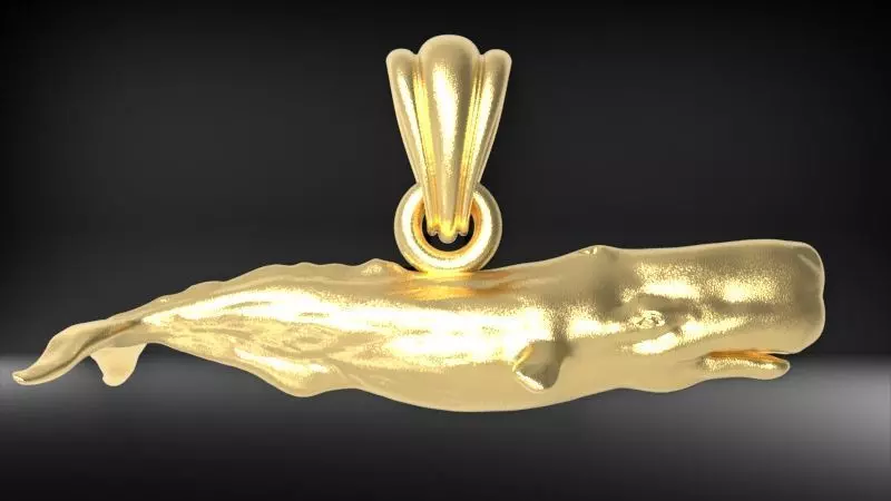 Whale Pendant 3D print model_0