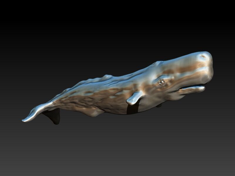 Whale Pendant 3D print model_12