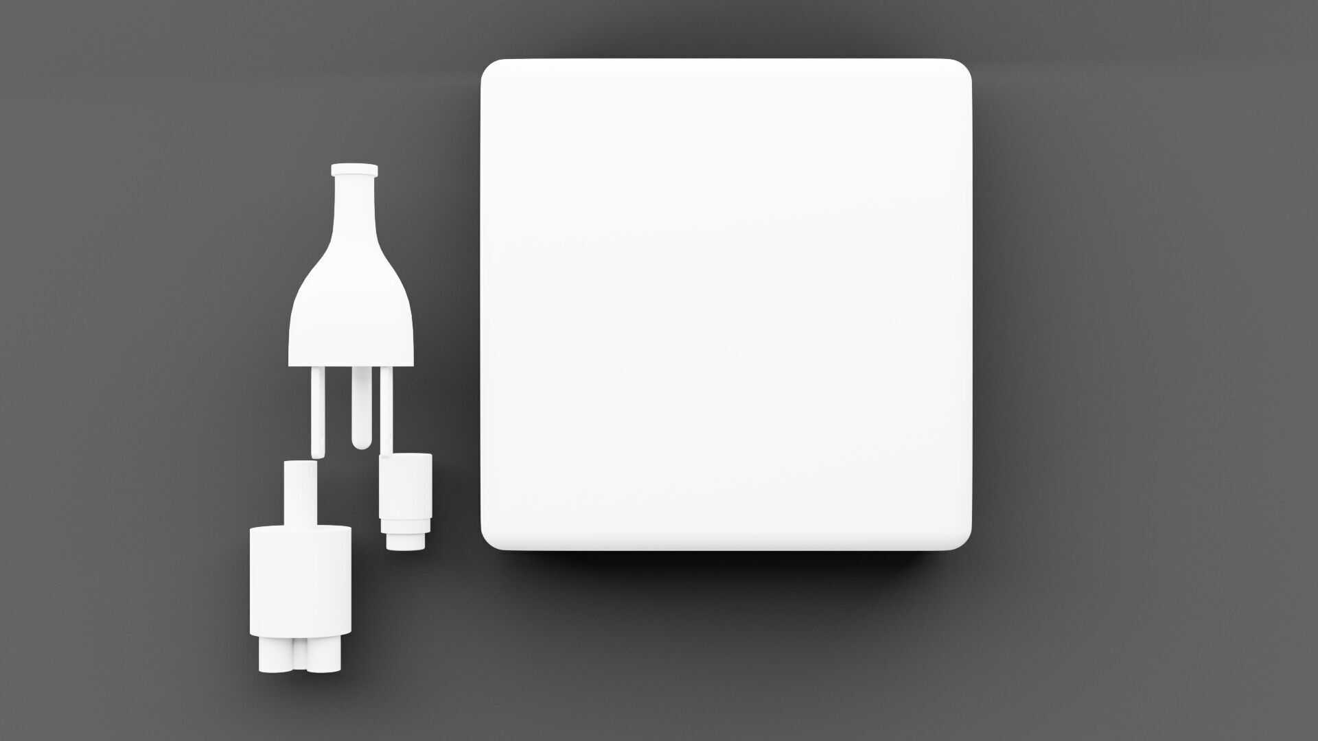 iMac all-in-one power adapter 3D model_4