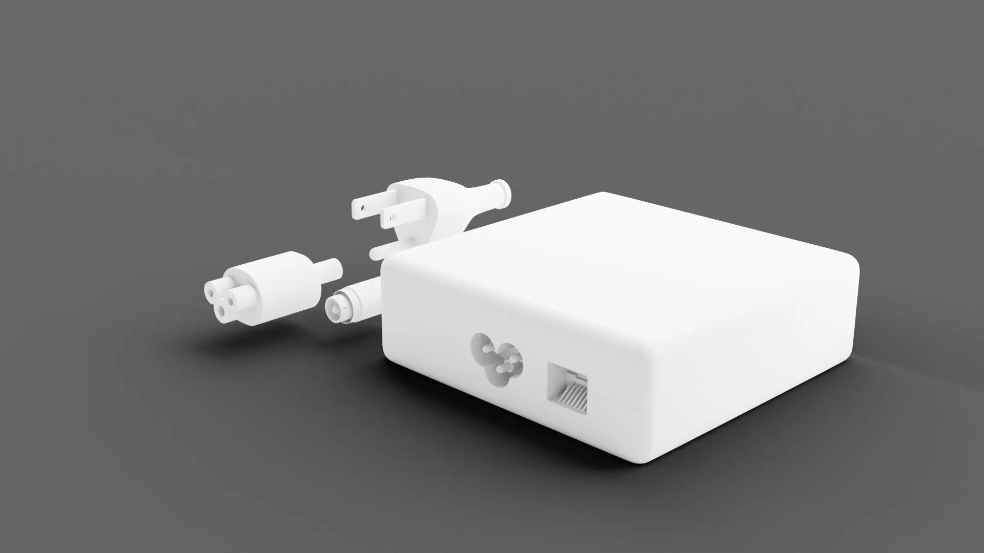 iMac all-in-one power adapter 3D model_0