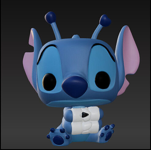 Stitch funko pop Free 3D print model
