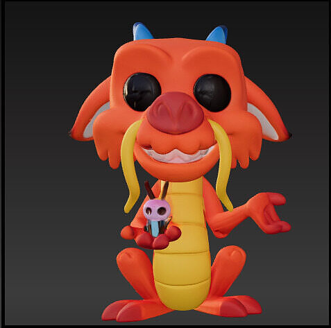 Mushu funko pop Free 3D print model