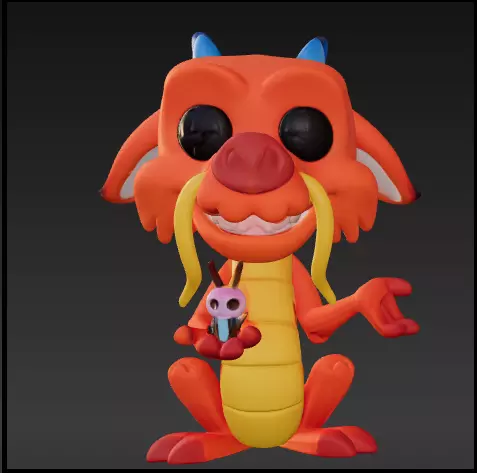 Mushu funko pop Free 3D print model