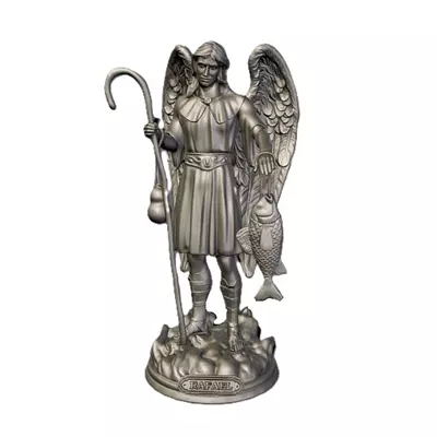 Statue St Raphael Archangel 3D print model_0