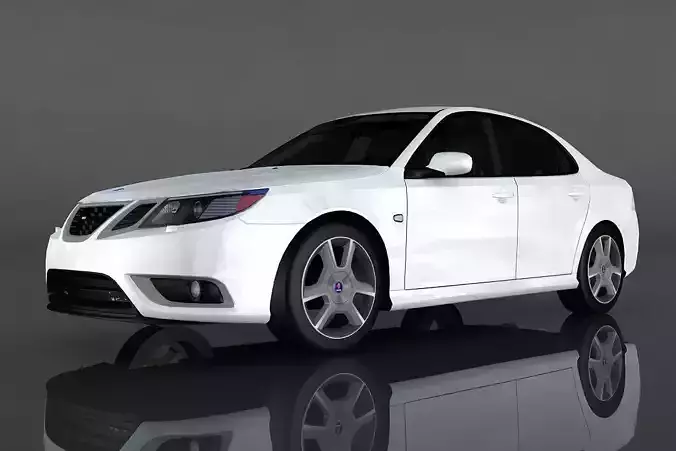 Saab 9-3 Turbo Low-poly 3D model