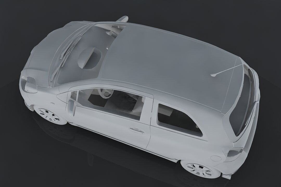 Toyota Yaris S Low-poly 3D model_10