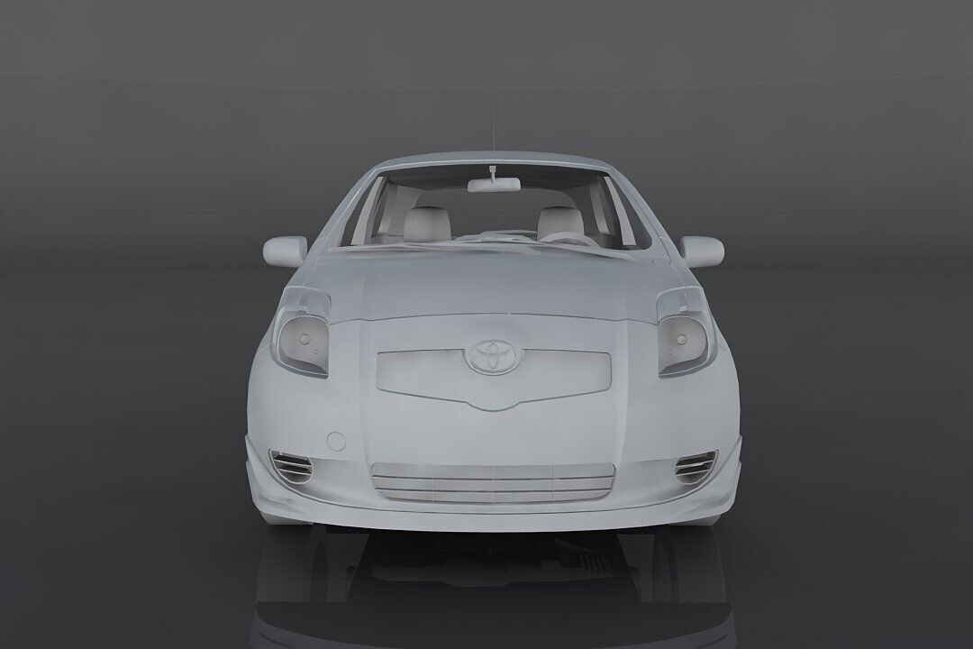 Toyota Yaris S Low-poly 3D model_8