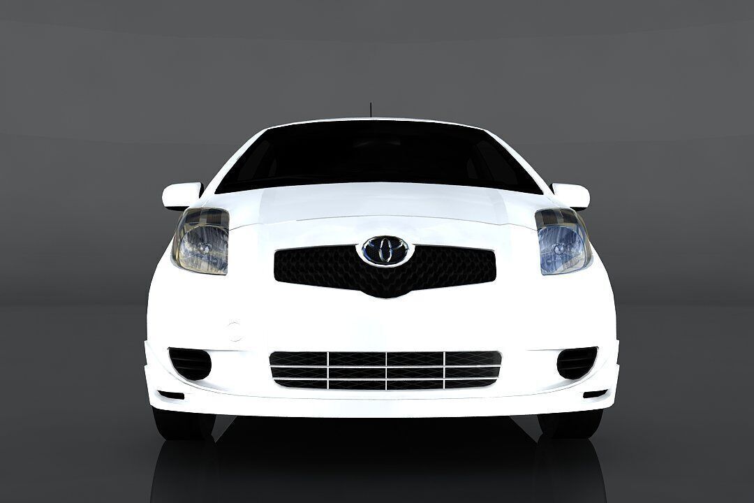 Toyota Yaris S Low-poly 3D model_1