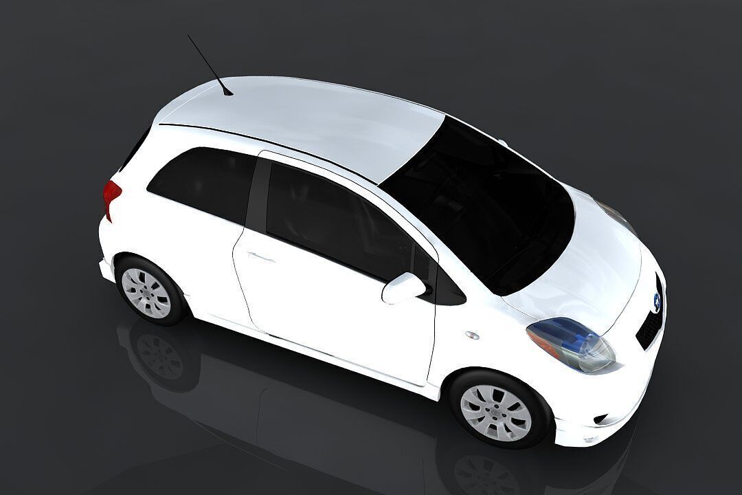 Toyota Yaris S Low-poly 3D model_2