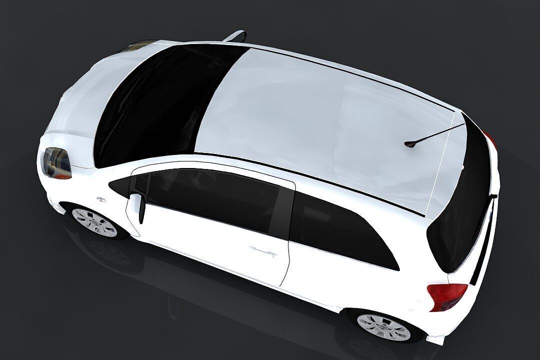 Toyota Yaris S Low-poly 3D model_6
