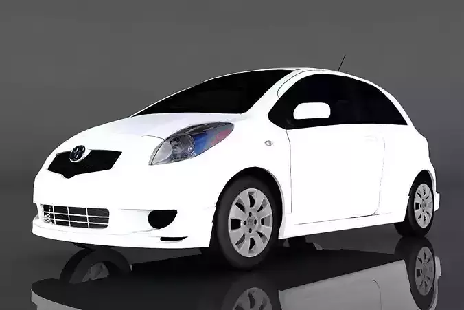 Toyota Yaris S Low-poly 3D model