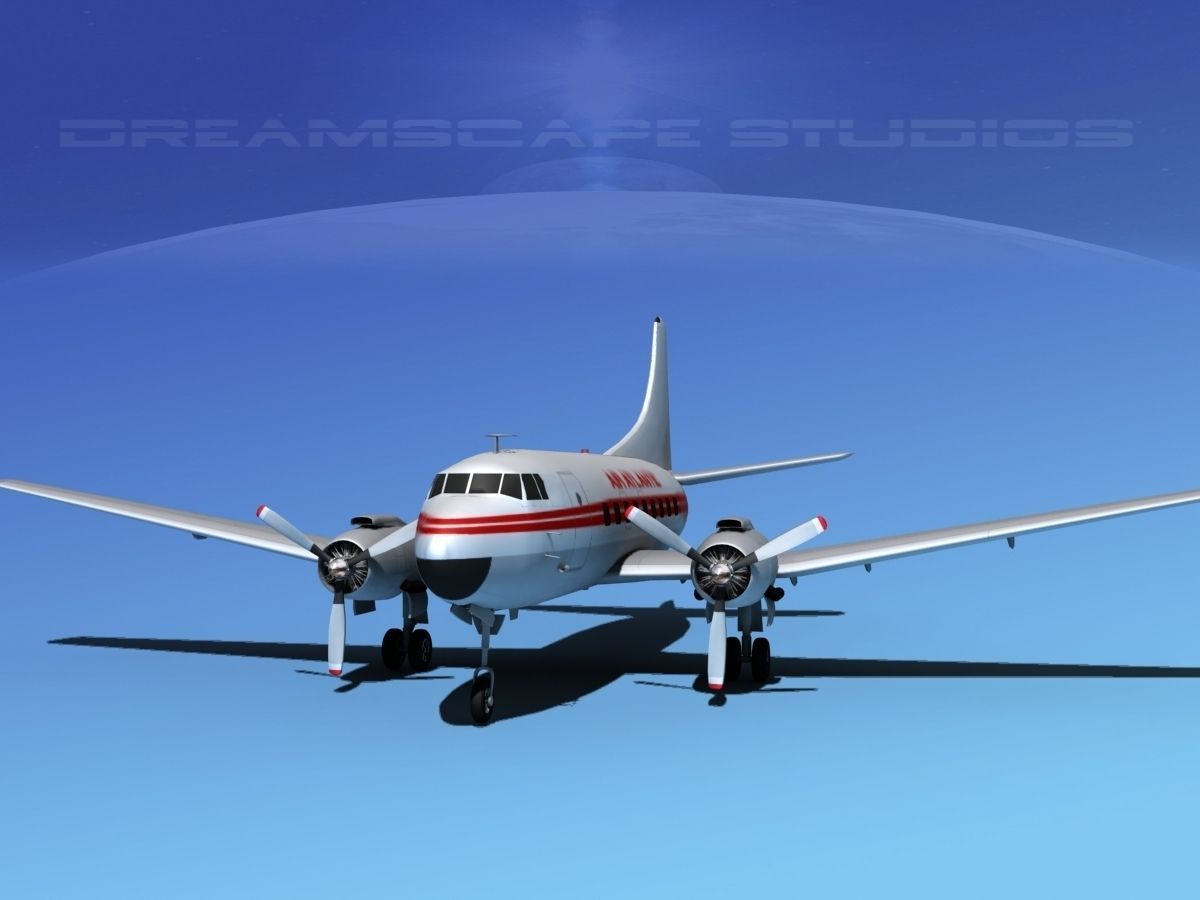 Martin 202 Air Atlantic 3D model_1
