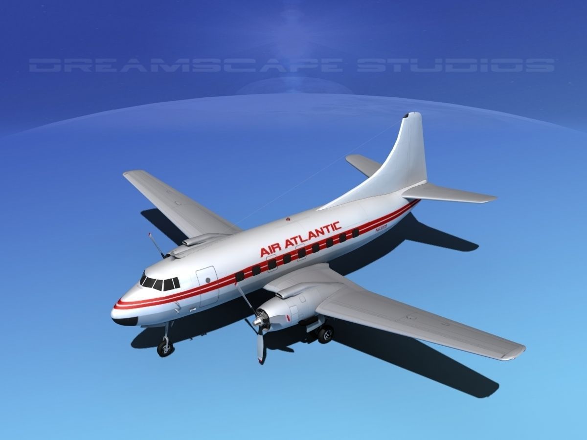 Martin 202 Air Atlantic 3D model_9