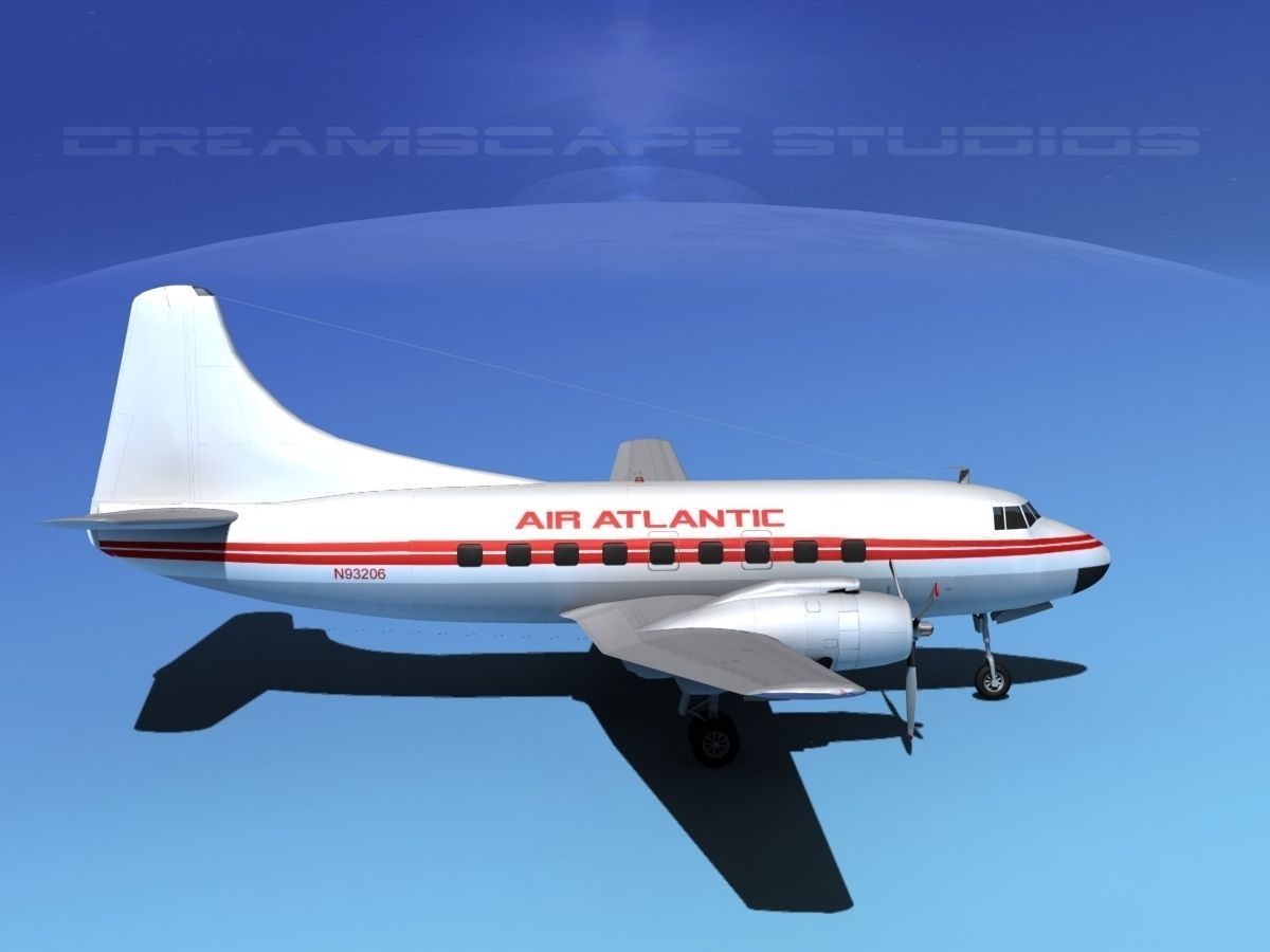 Martin 202 Air Atlantic 3D model_4