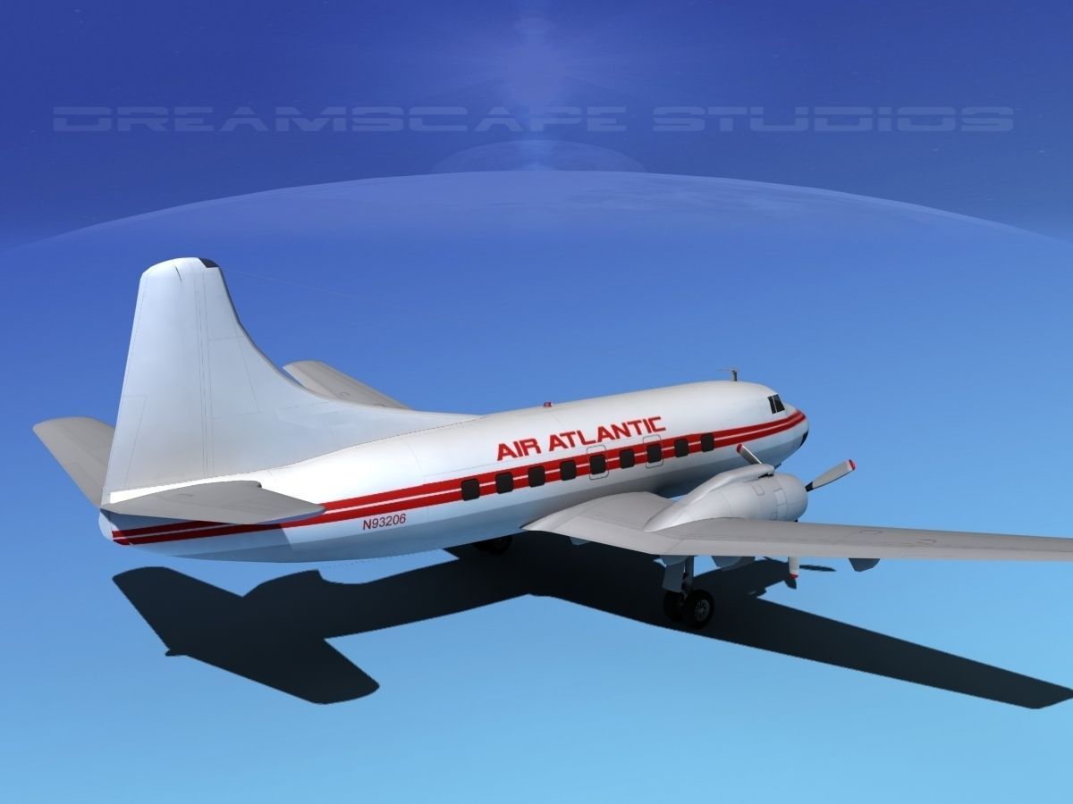 Martin 202 Air Atlantic 3D model_5