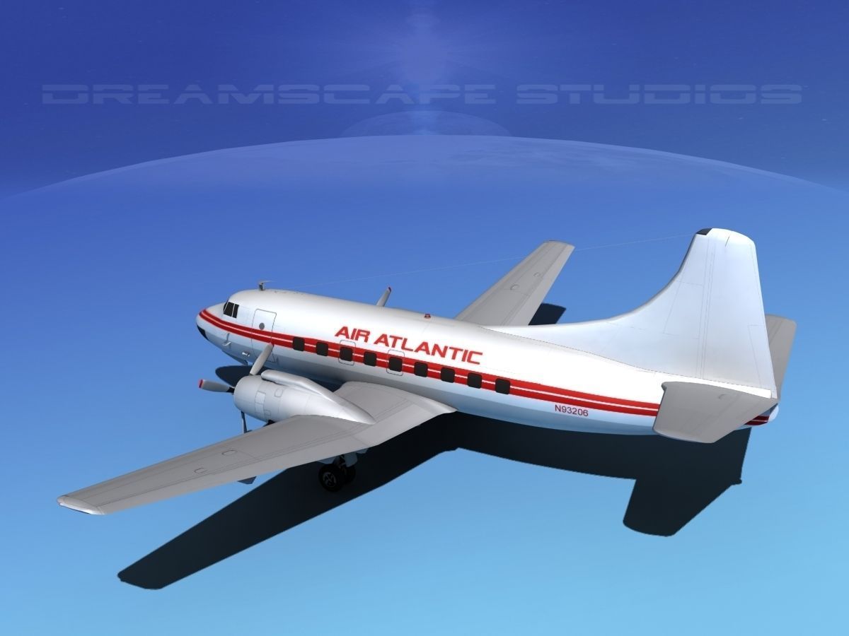 Martin 202 Air Atlantic 3D model_7