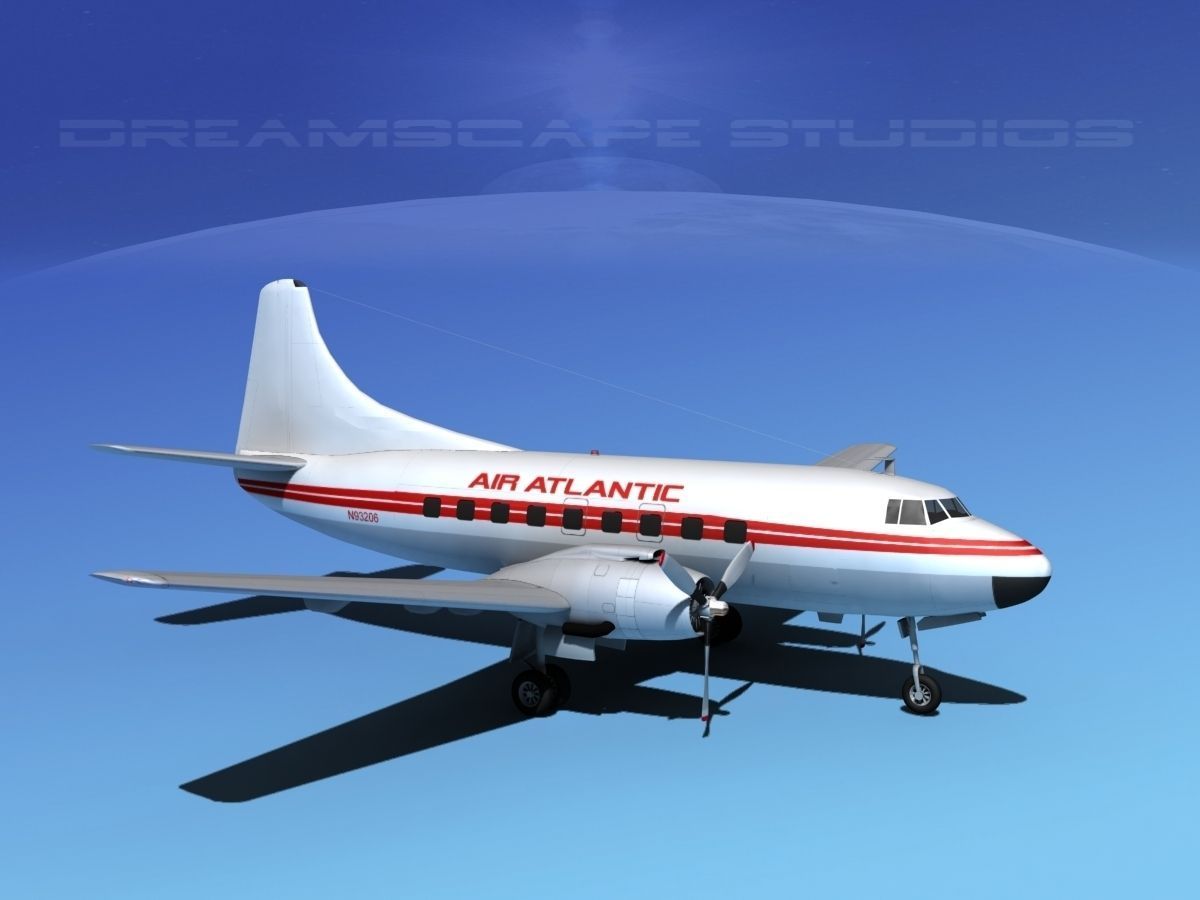 Martin 202 Air Atlantic 3D model_3