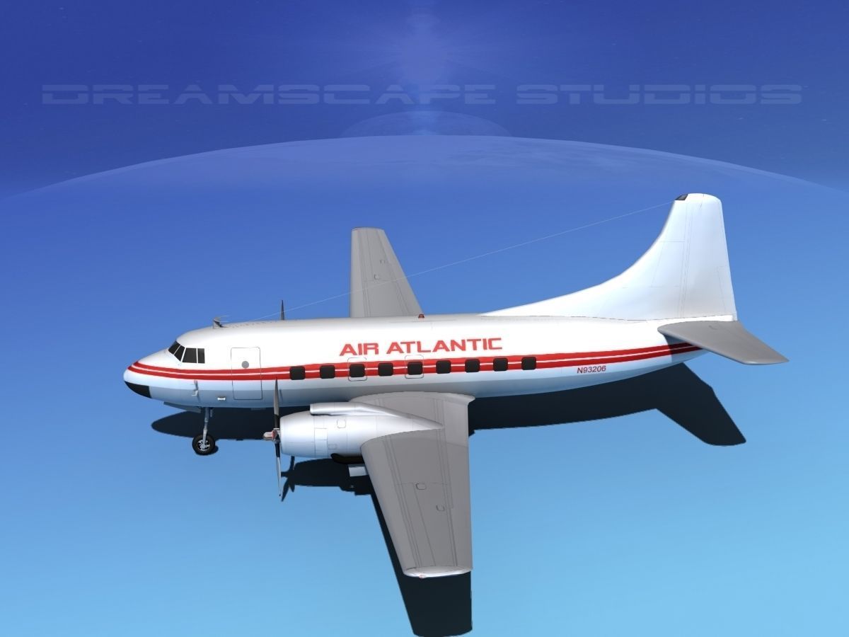 Martin 202 Air Atlantic 3D model_8
