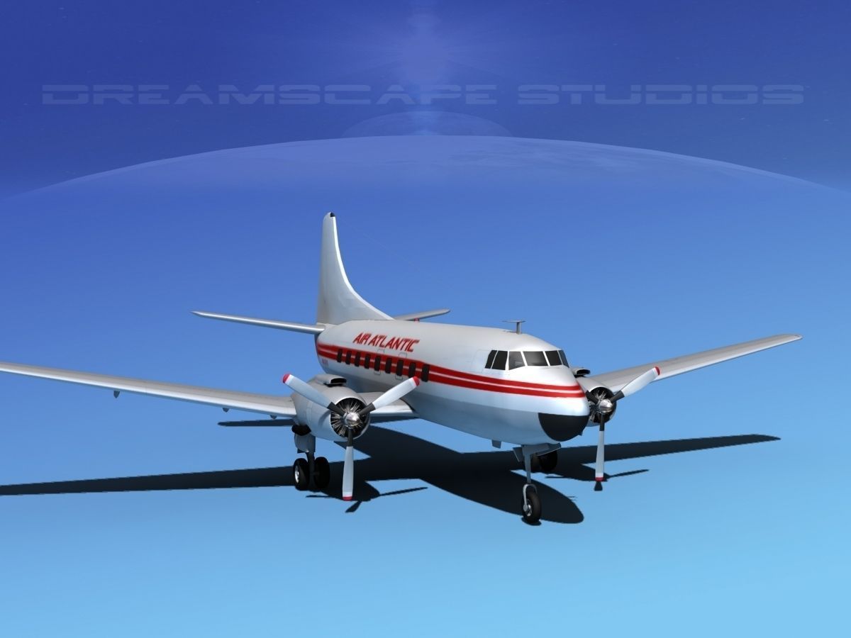Martin 202 Air Atlantic 3D model_2
