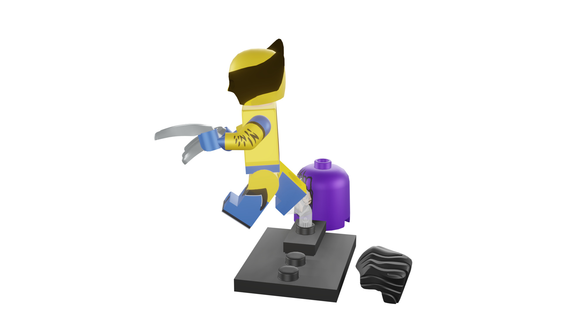 3D print minifigure - 71039-12 Wolverine 3D print model_37