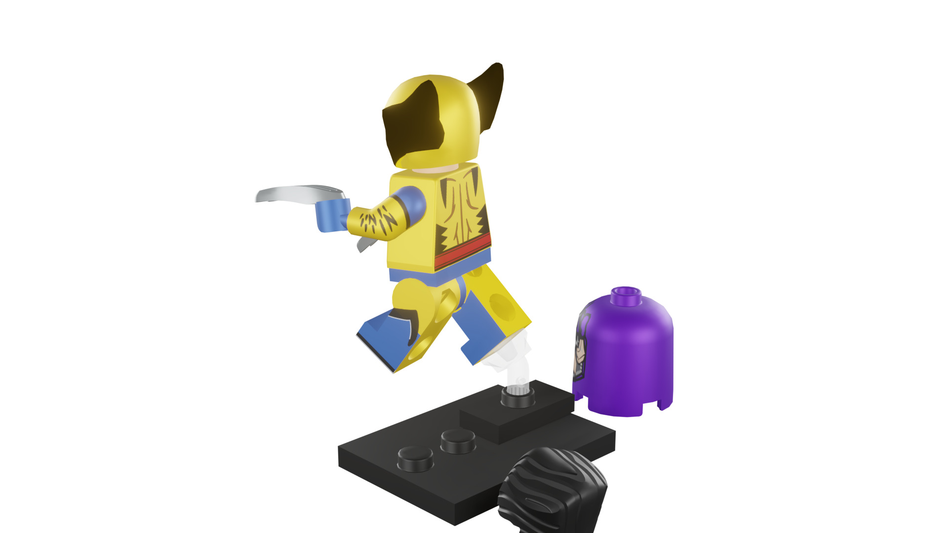 3D print minifigure - 71039-12 Wolverine 3D print model_33
