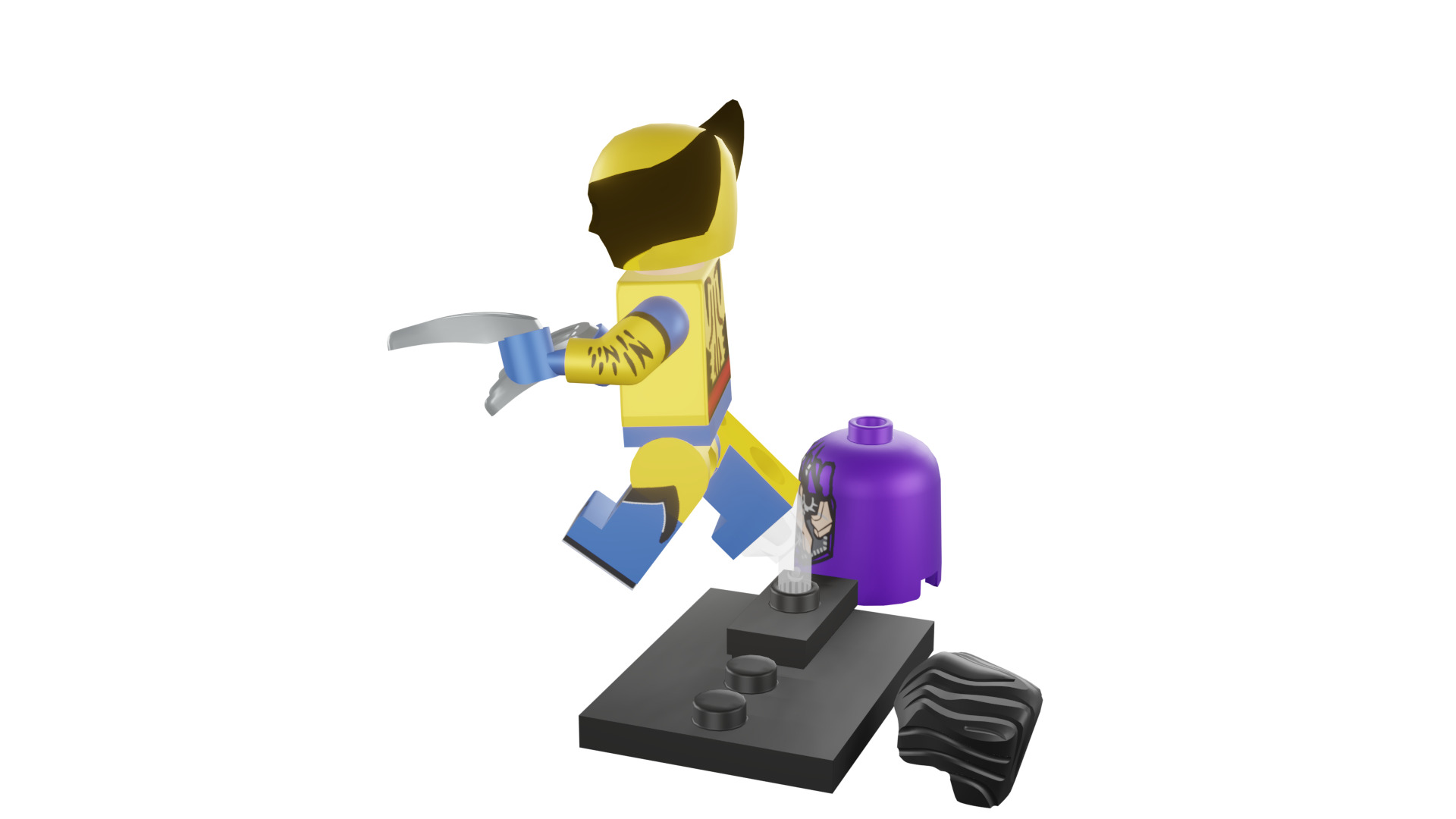 3D print minifigure - 71039-12 Wolverine 3D print model_36