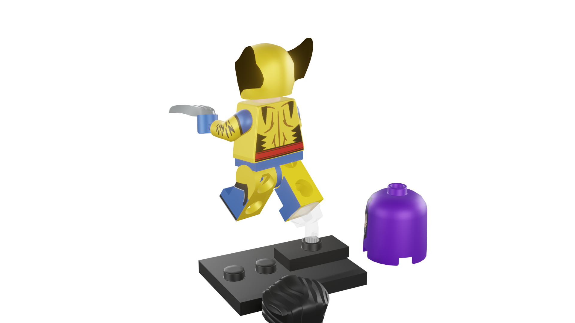 3D print minifigure - 71039-12 Wolverine 3D print model_31