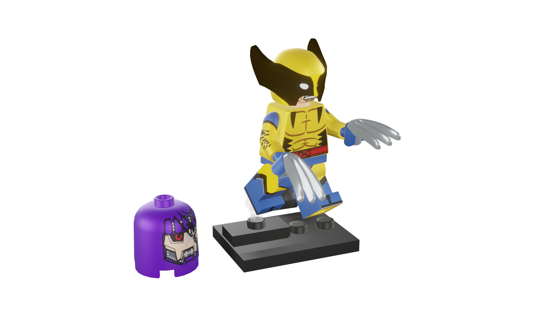 3D print minifigure - 71039-12 Wolverine 3D print model_9