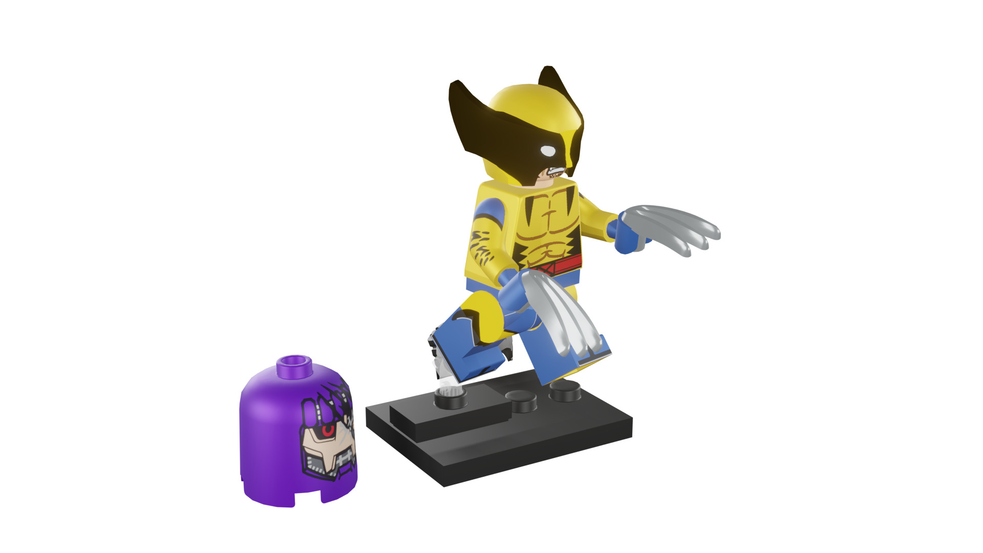 3D print minifigure - 71039-12 Wolverine 3D print model_10
