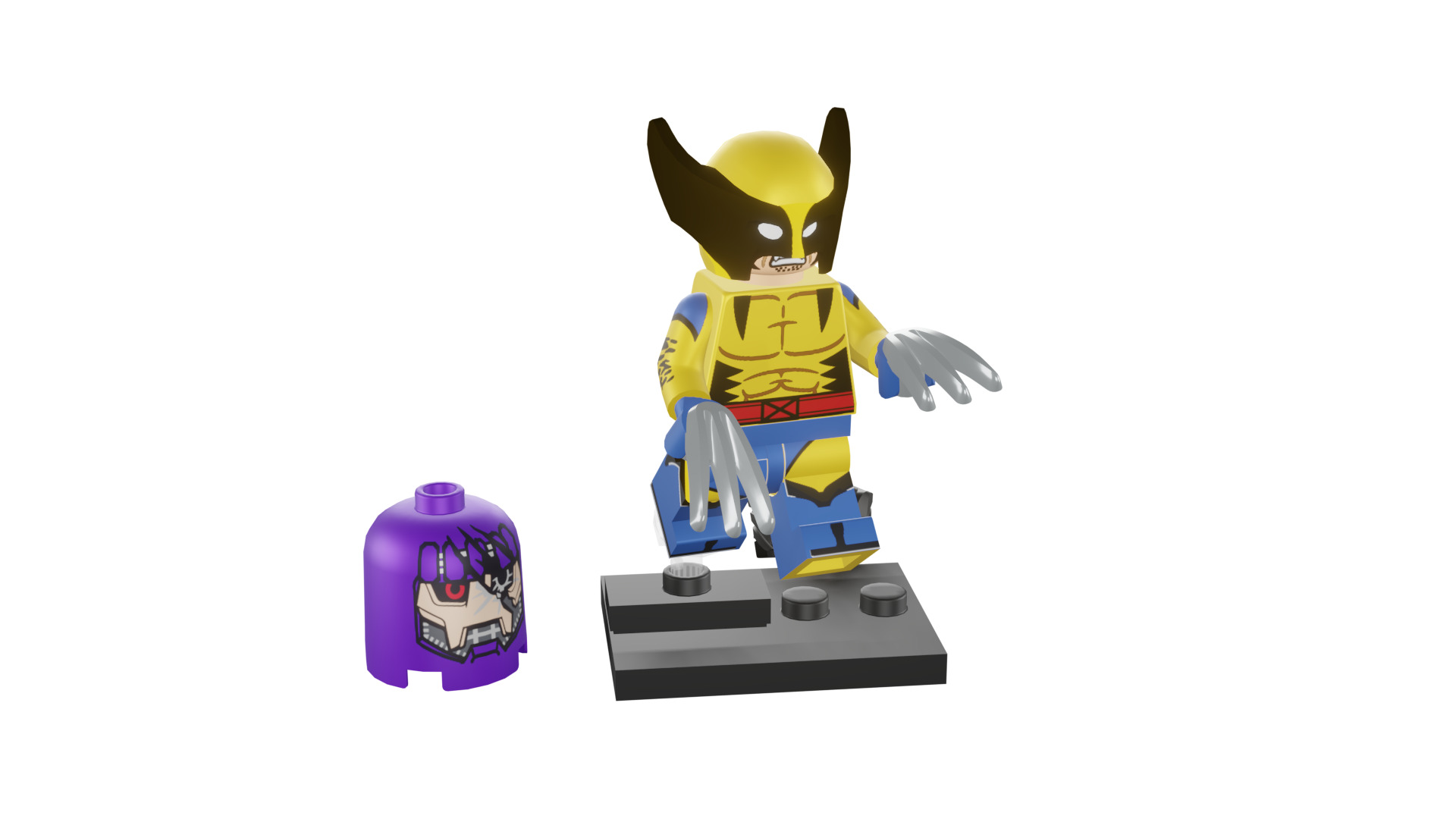 3D print minifigure - 71039-12 Wolverine 3D print model_7