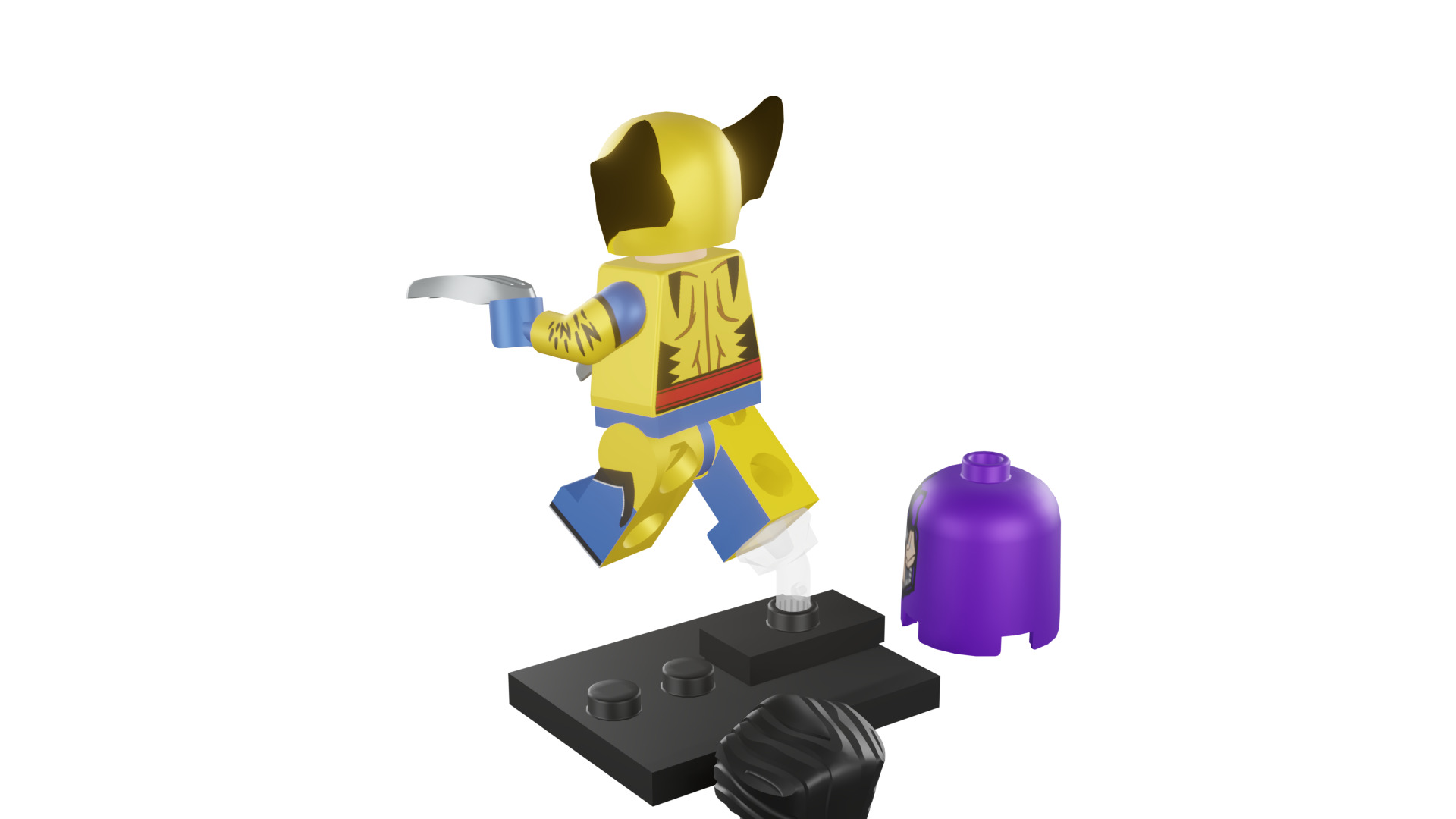 3D print minifigure - 71039-12 Wolverine 3D print model_32