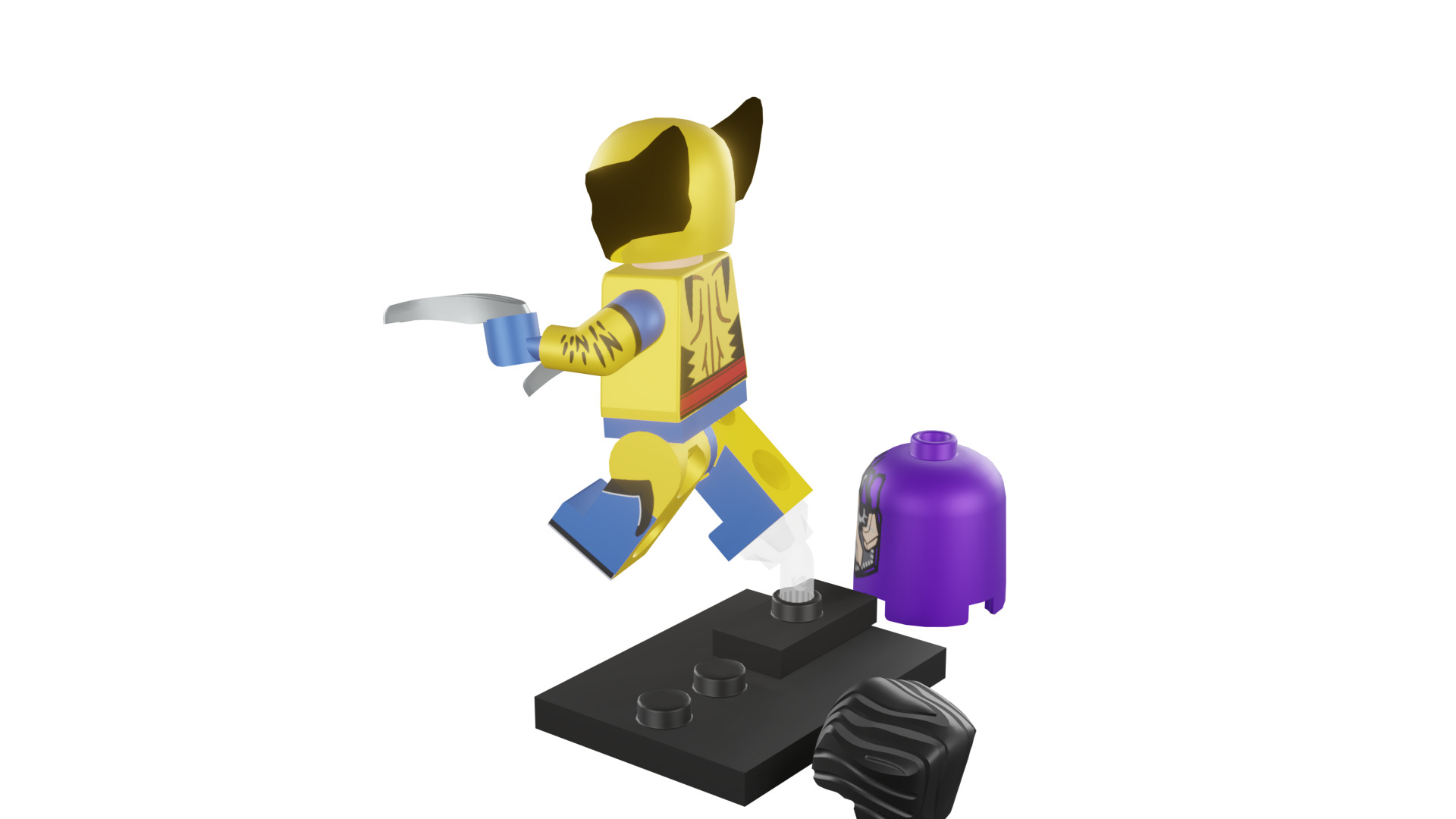3D print minifigure - 71039-12 Wolverine 3D print model_34