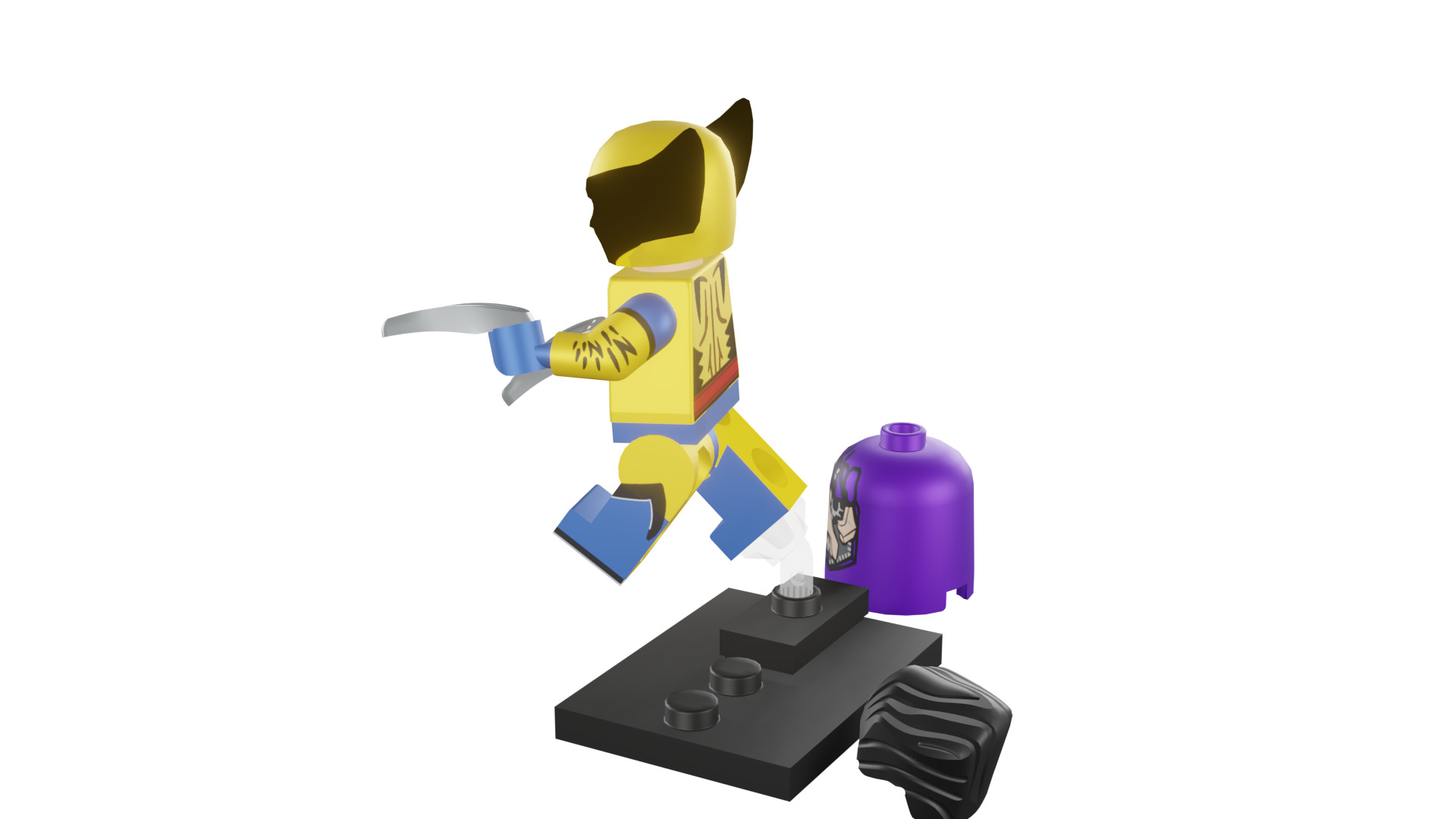 3D print minifigure - 71039-12 Wolverine 3D print model_35