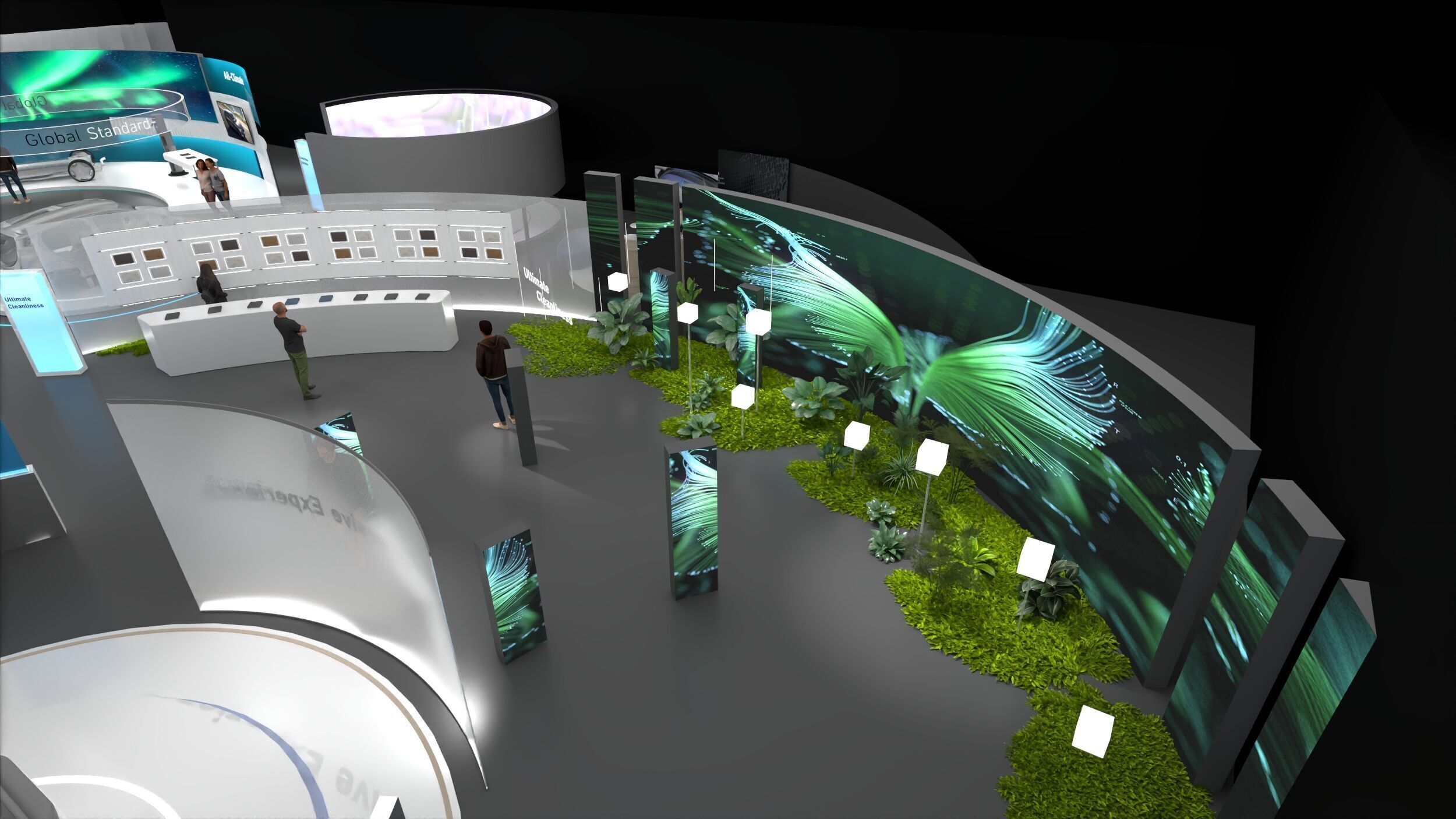 Modular Exhibition System  museum display stand 3D model_17