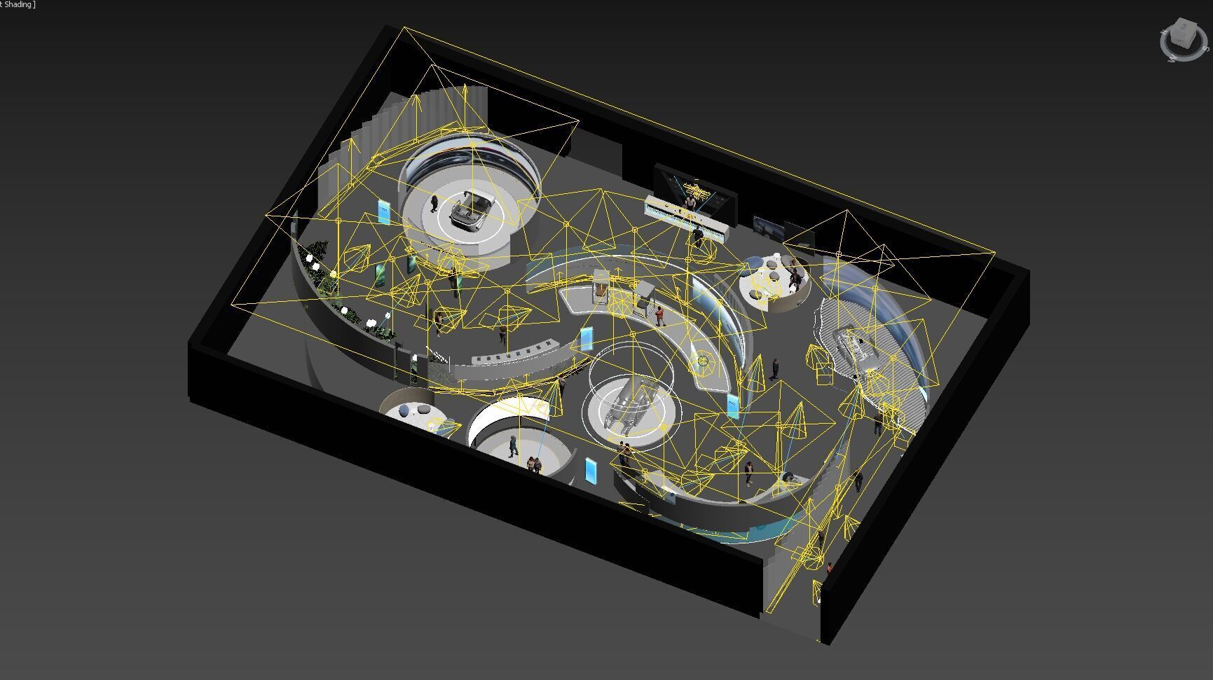 Modular Exhibition System  museum display stand 3D model_27