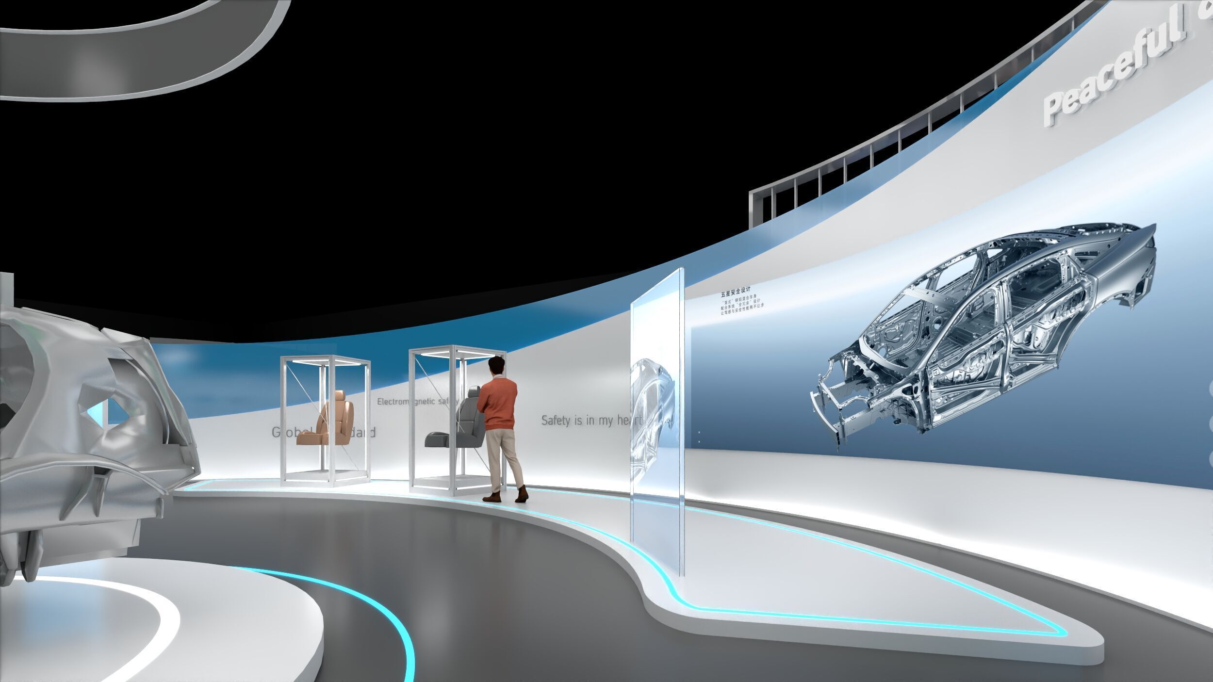 Modular Exhibition System  museum display stand 3D model_12