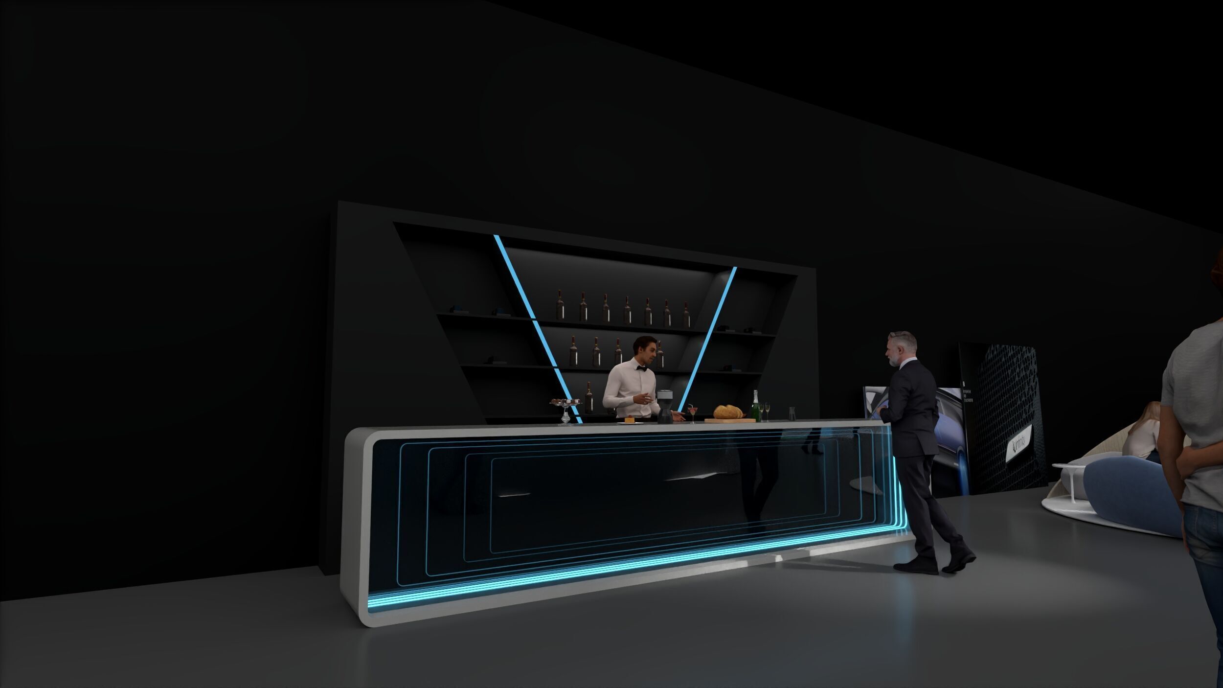 Modular Exhibition System  museum display stand 3D model_20