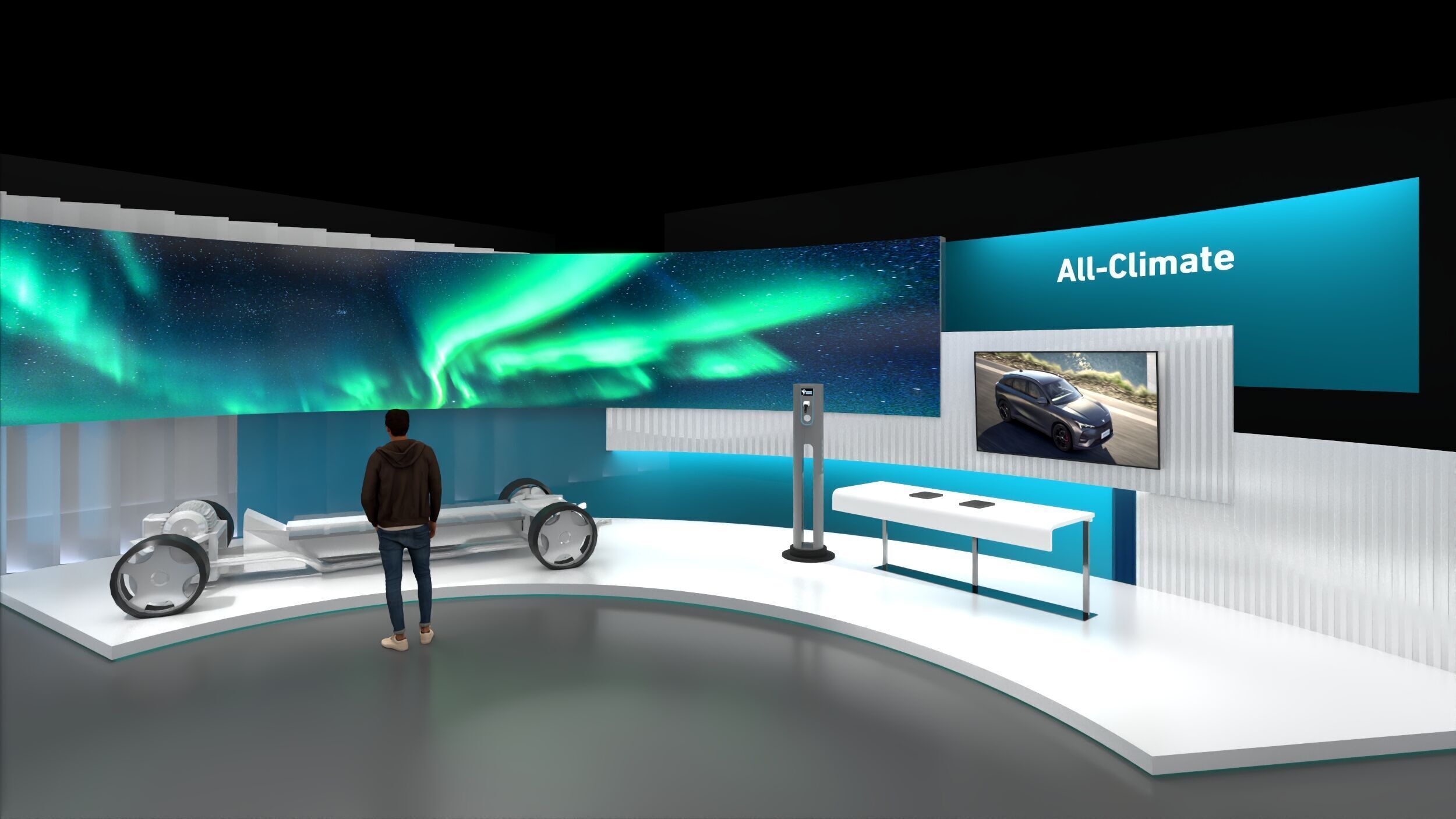 Modular Exhibition System  museum display stand 3D model_10