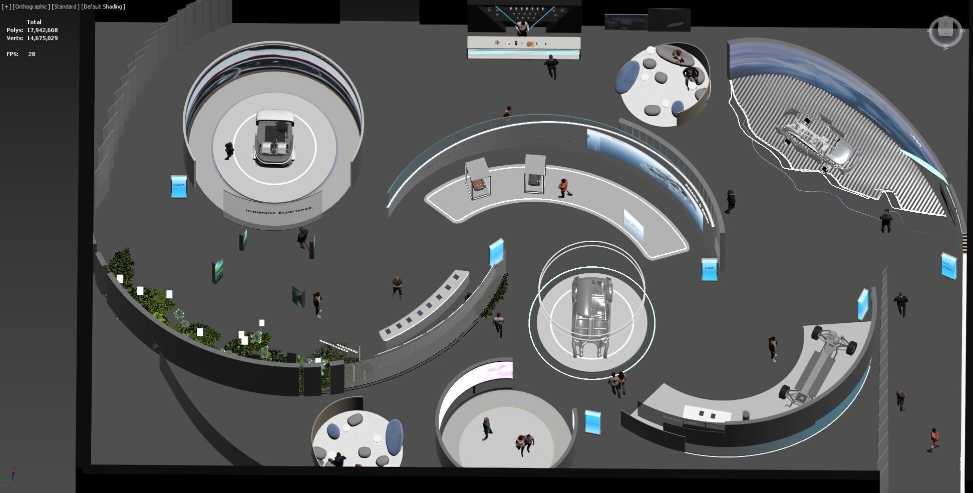 Modular Exhibition System  museum display stand 3D model_25
