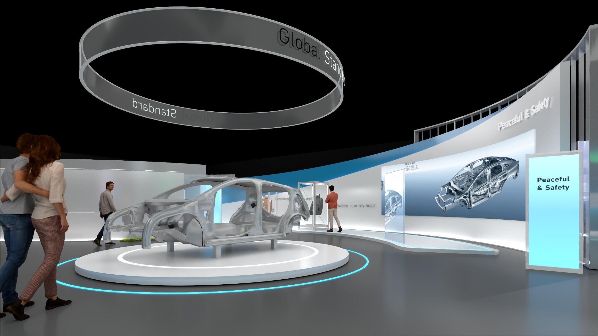 Modular Exhibition System  museum display stand 3D model_11