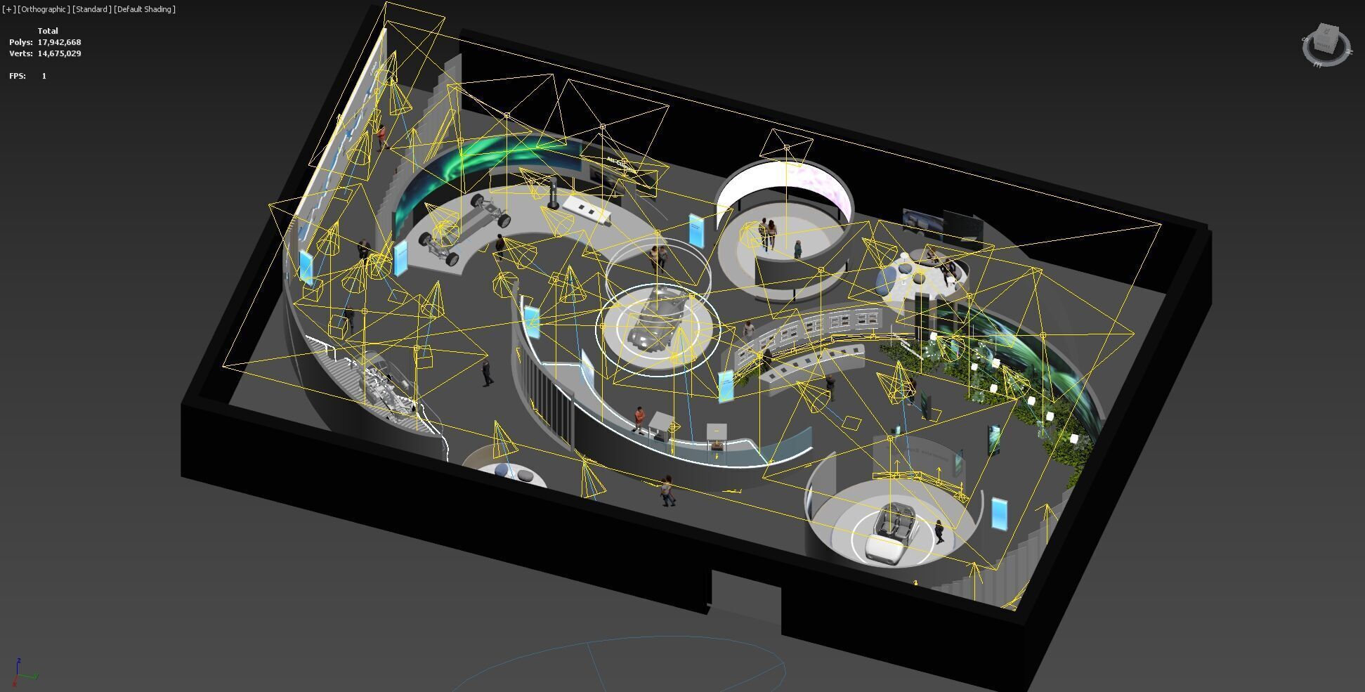 Modular Exhibition System  museum display stand 3D model_22