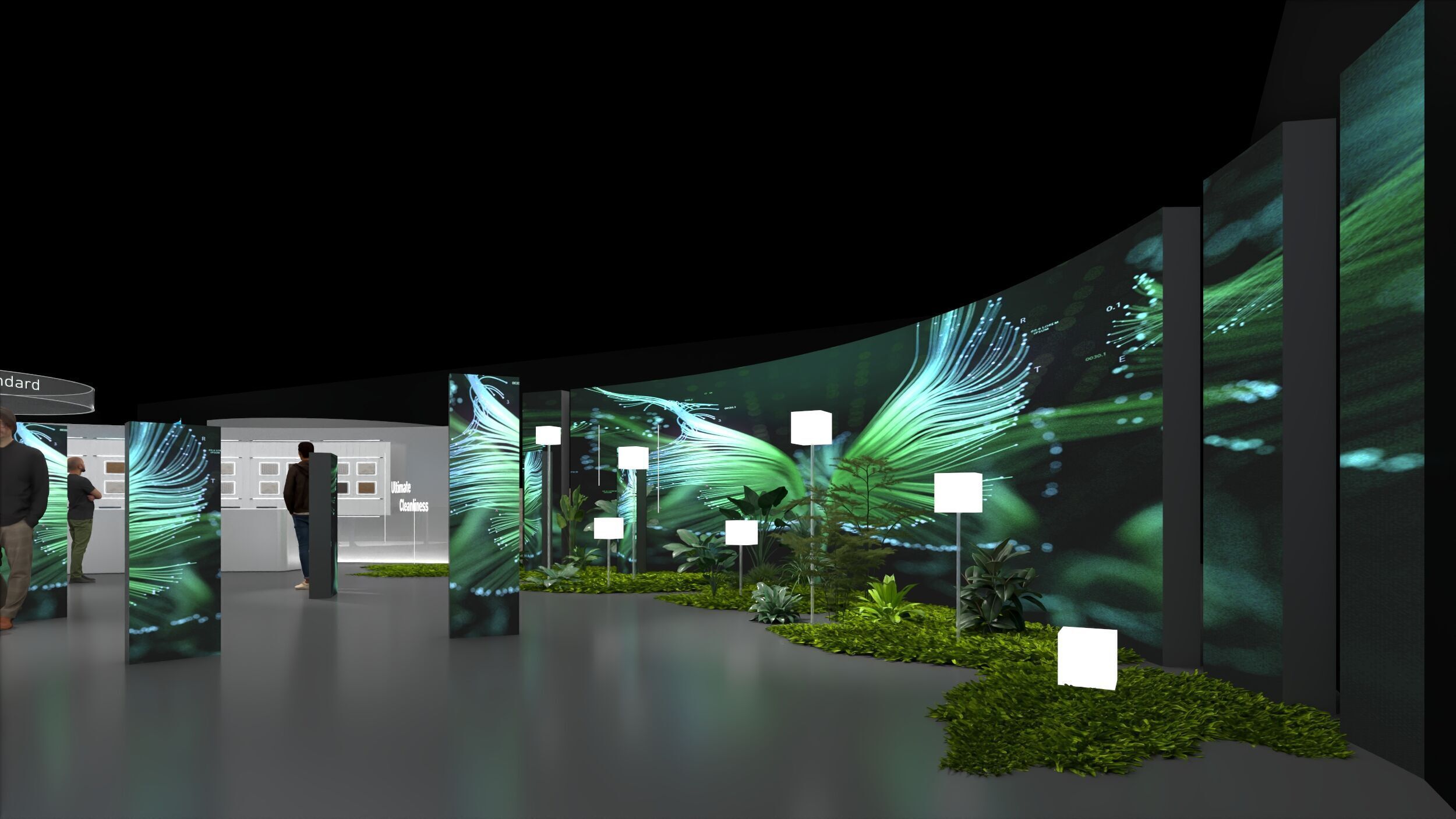 Modular Exhibition System  museum display stand 3D model_16