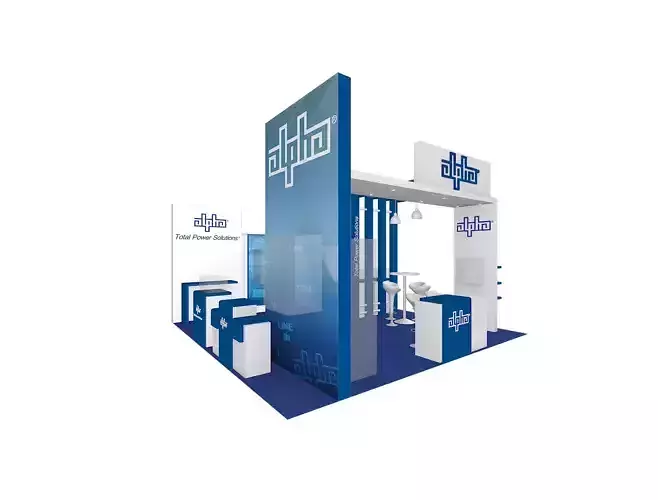 Exhibition Booth Design 6m x 6m - island booth